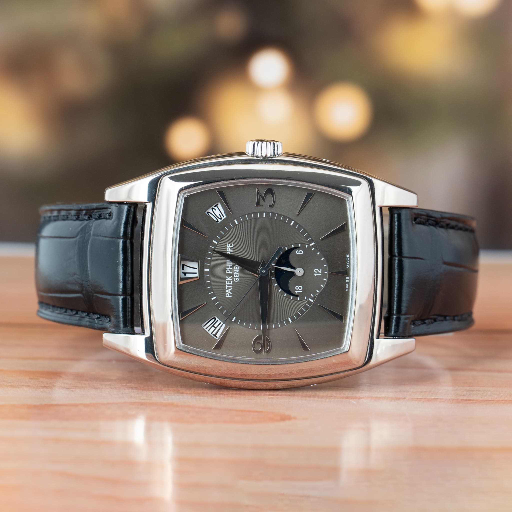 Patek Philippe Gondolo 51 MM Grey Dial White Gold Automatic Watch Ref. No 5135G-010