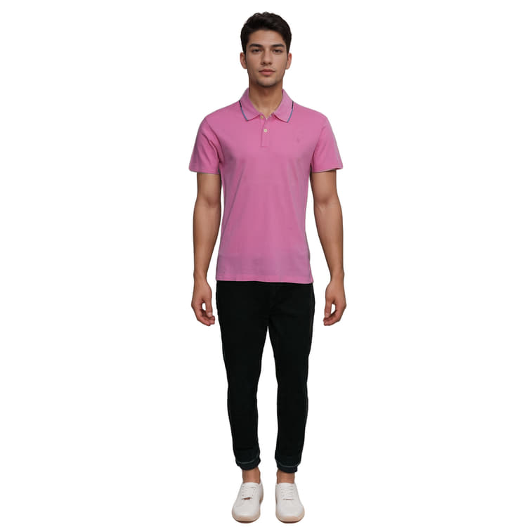 Paul Smith Ps Collection Mens Short Sleeve Pink Polo-Hover-Image