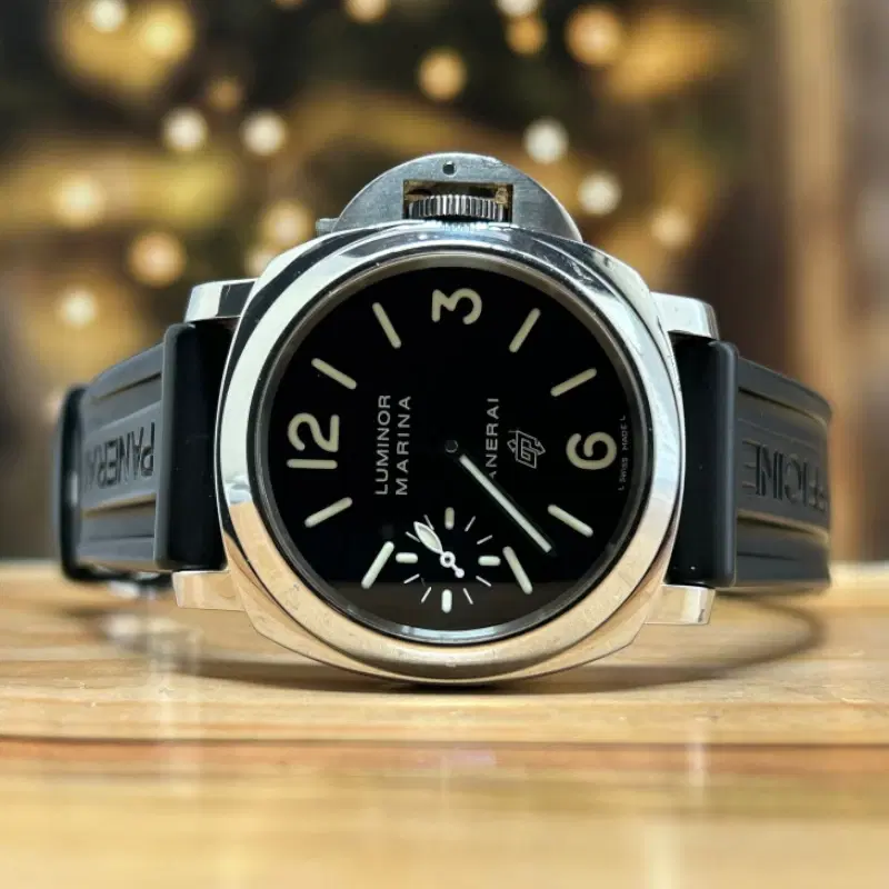 Panerai Luminor Marina Black Dial Rubber Strap
