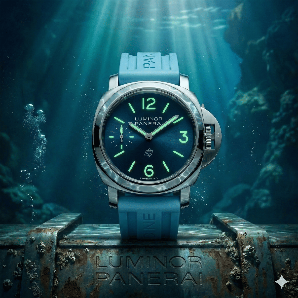 Panerai Luminor 44 MM Blue Dial Manual Winding Watch