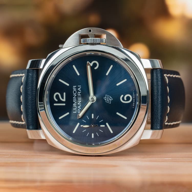 Panerai Luminor 44 MM Blue Dial Manual Winding Watch-Hover-Image
