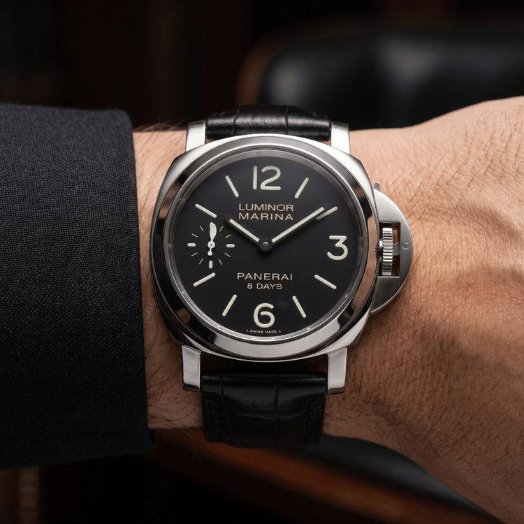 Panerai Luminor Marina 8 Days 44 MM Black Dial Steel Manual Winding-Hover-Image