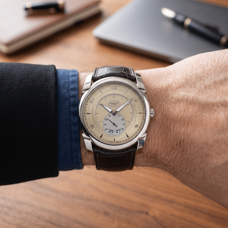 Parmigiani Fleurier Kalpa Tonda 42 MM Silver Dial Rose Gold Automatic Watch Ref. No PF012506.01-Hover-Image