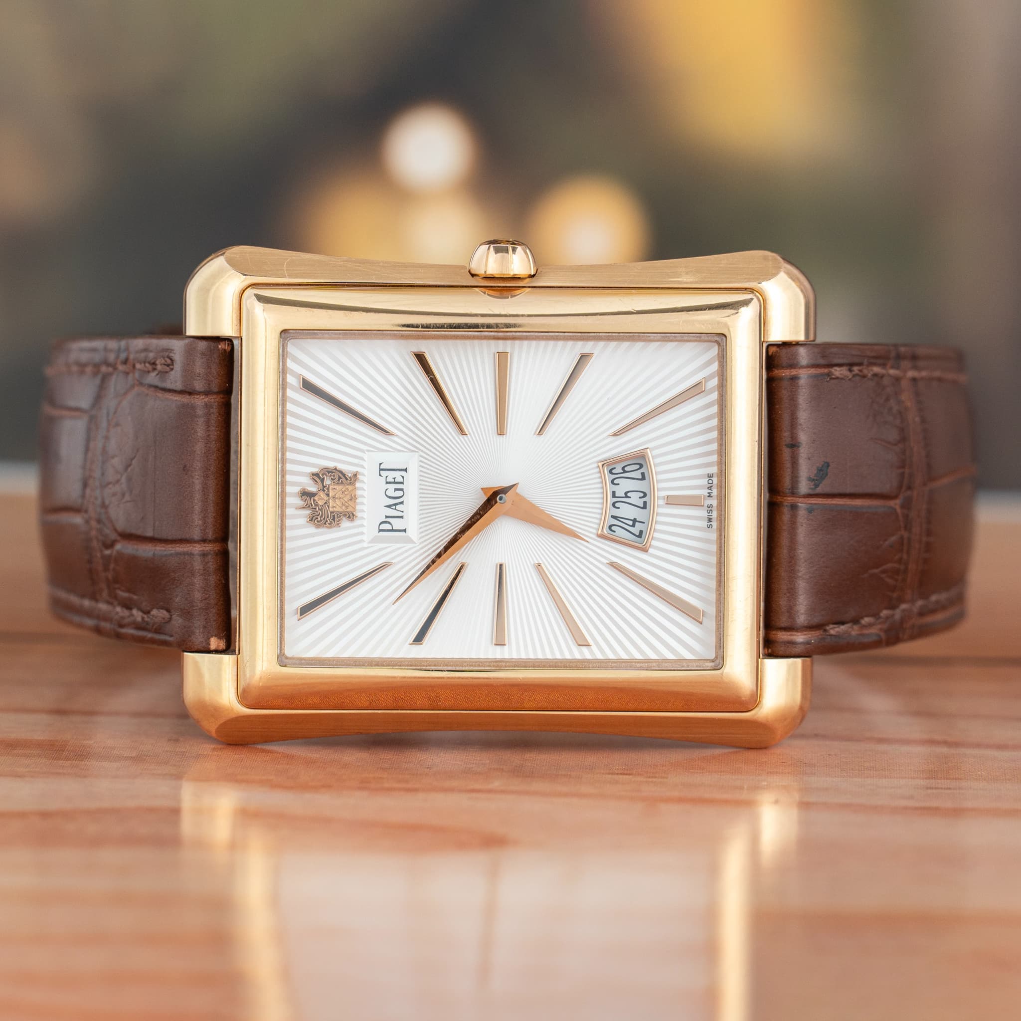 Piaget Emperador 36 MM Date Rose Gold Automatic Men Watch GOA32121