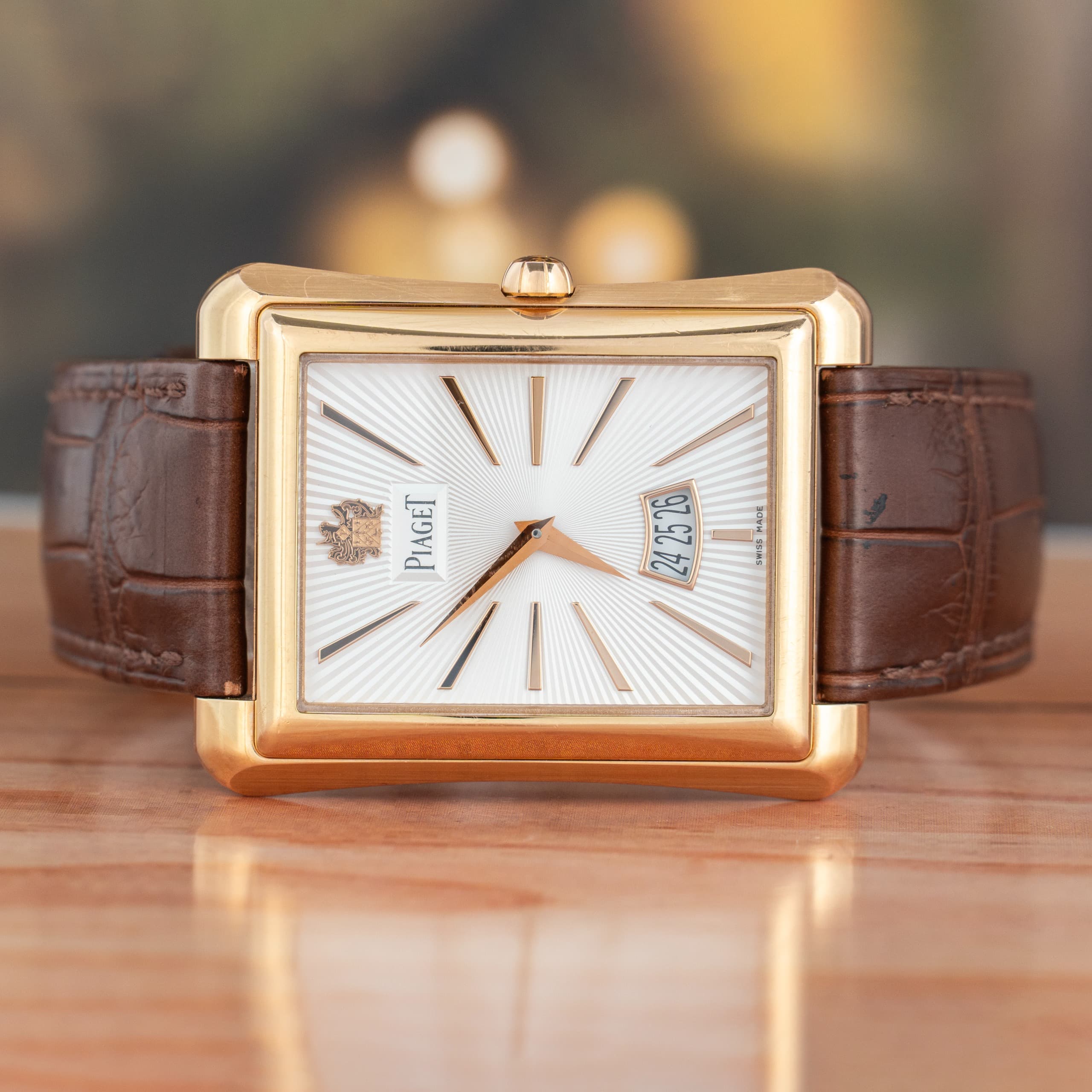 Piaget Emperador 36 MM Date Rose Gold Automatic Men Watch GOA32121