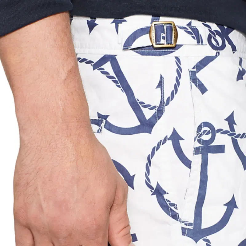 Polo Ralph Lauren White Anchor Print Swimming Trunks