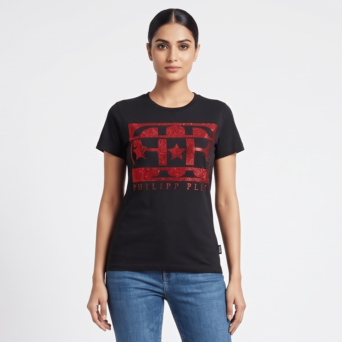 Size 12 - Philipp Plein Junior black T-shirt
