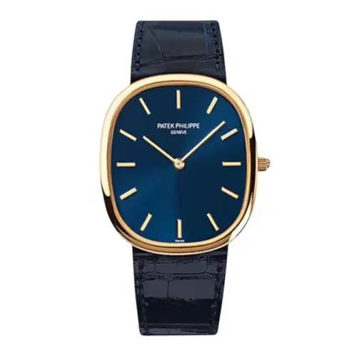 PATEK PHILIPPE Golden Ellipse 18kt Yellow Gold Blue Men's Watch-Hover-Image