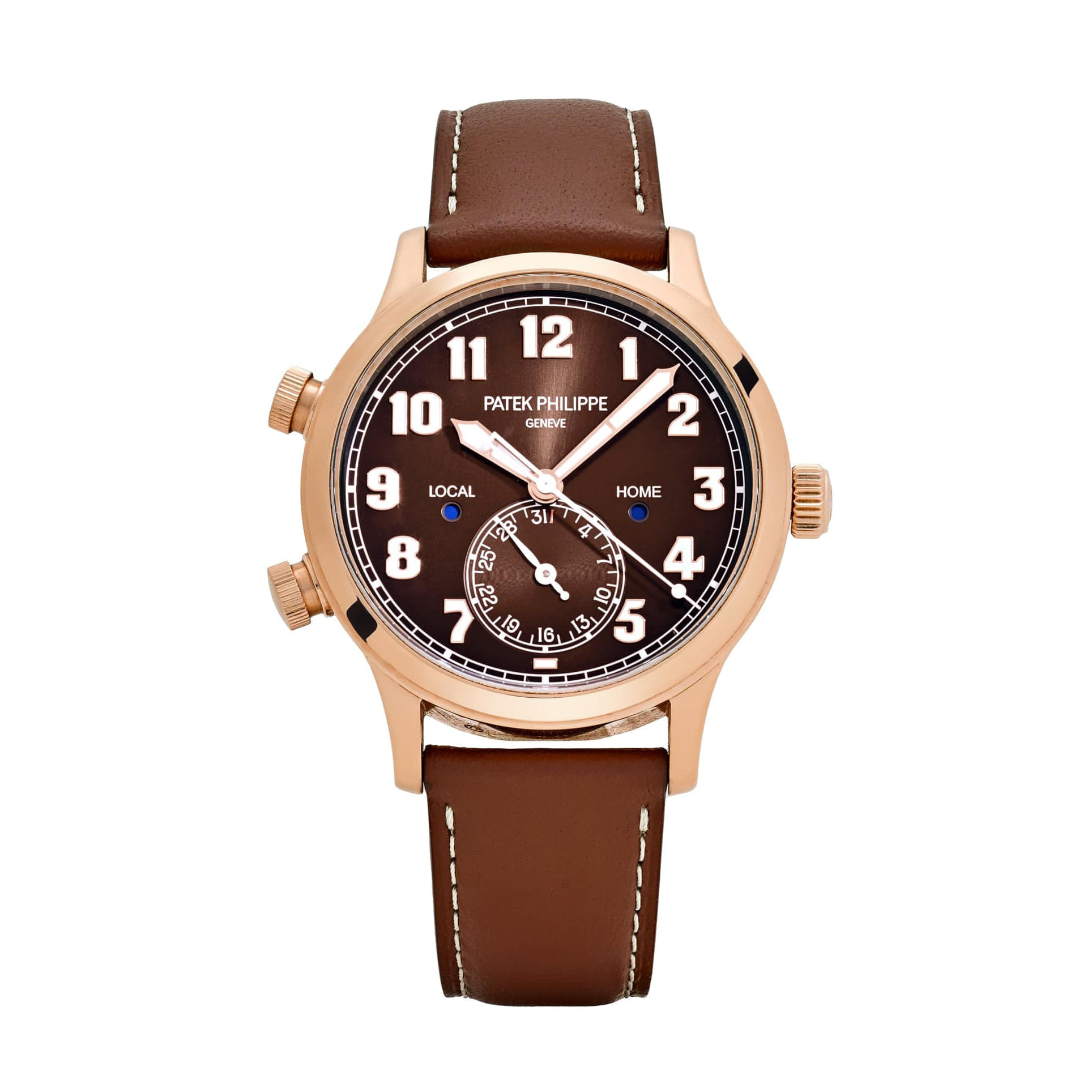Patek Philippe Calatrava Pilot Travel Time 42 MM Rose Gold Automatic Watch 5524R-001
