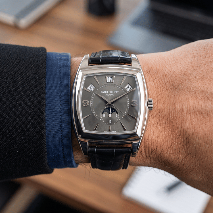 Patek Philippe Gondolo 51 MM Grey Dial White Gold Automatic Watch Ref. No 5135G-010-Hover-Image