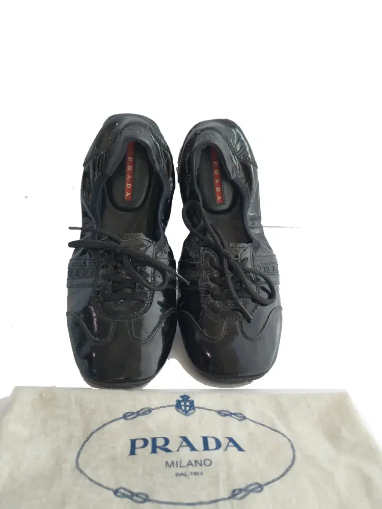 Prada Patent Leather Sneakers-Hover-Image