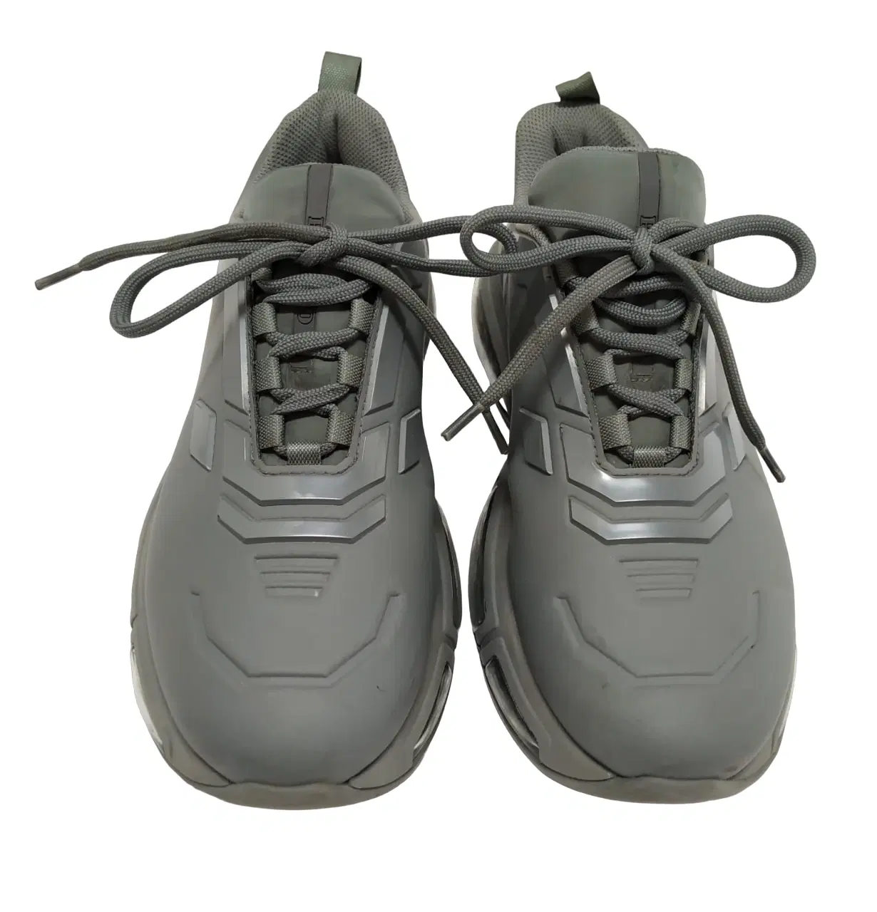 Size 6 - Prada Rossa Collision 19 LR Grey Low Top Sneakers
