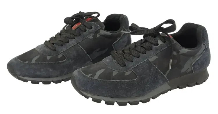 Prada Sport Camouflage Print Nylon Low Top Sneakers-Hover-Image