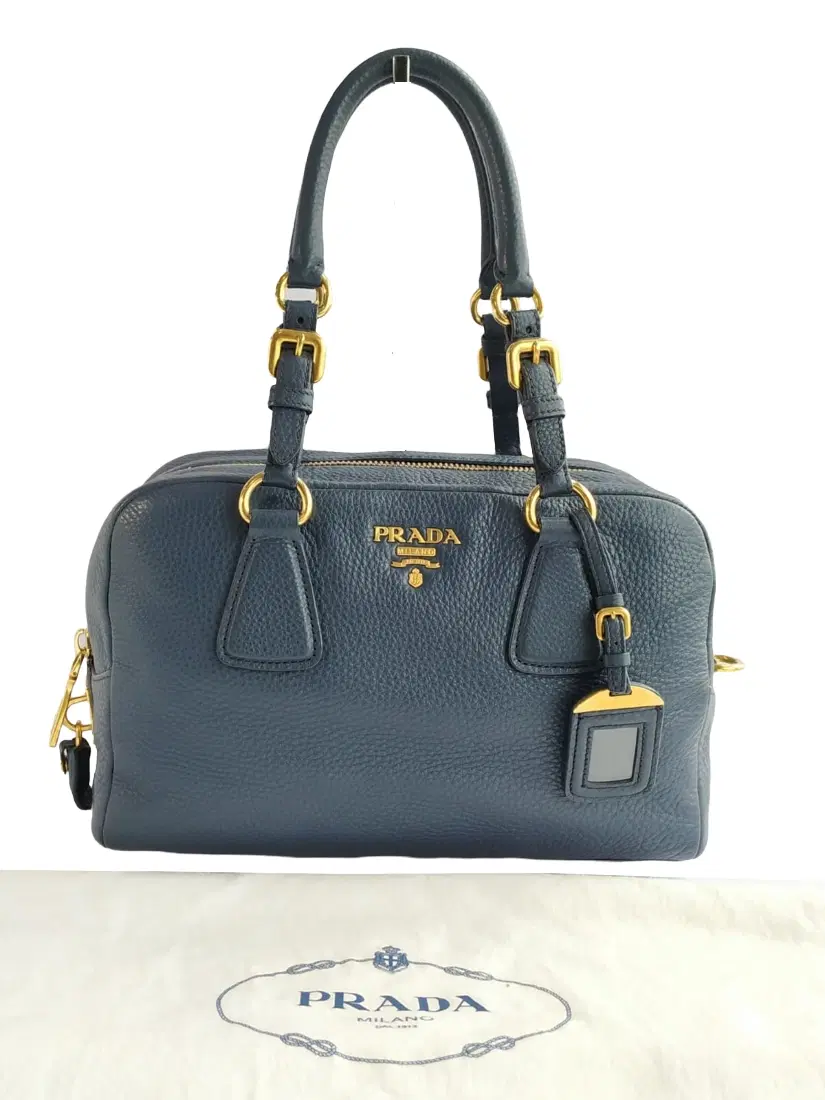 Prada Vitello Daino Leather Bauletto Bag