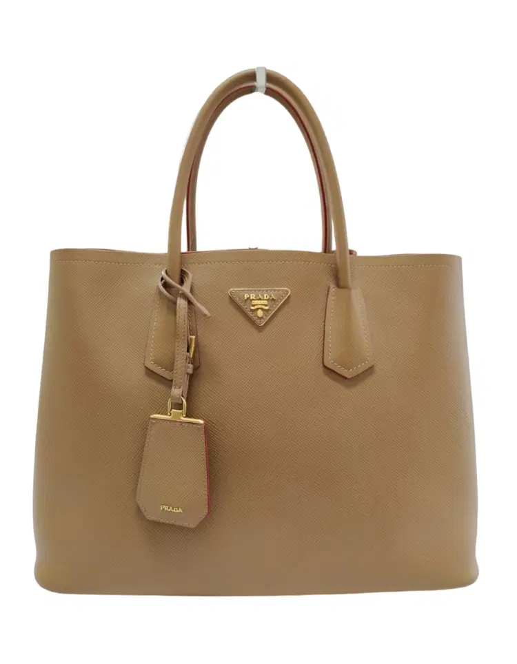 Prada Saffiano Cuir Double Medium Tote-Hover-Image