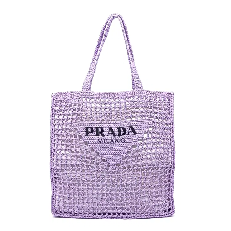 Prada Raffia Shoulder Bag (1BG393)-Hover-Image