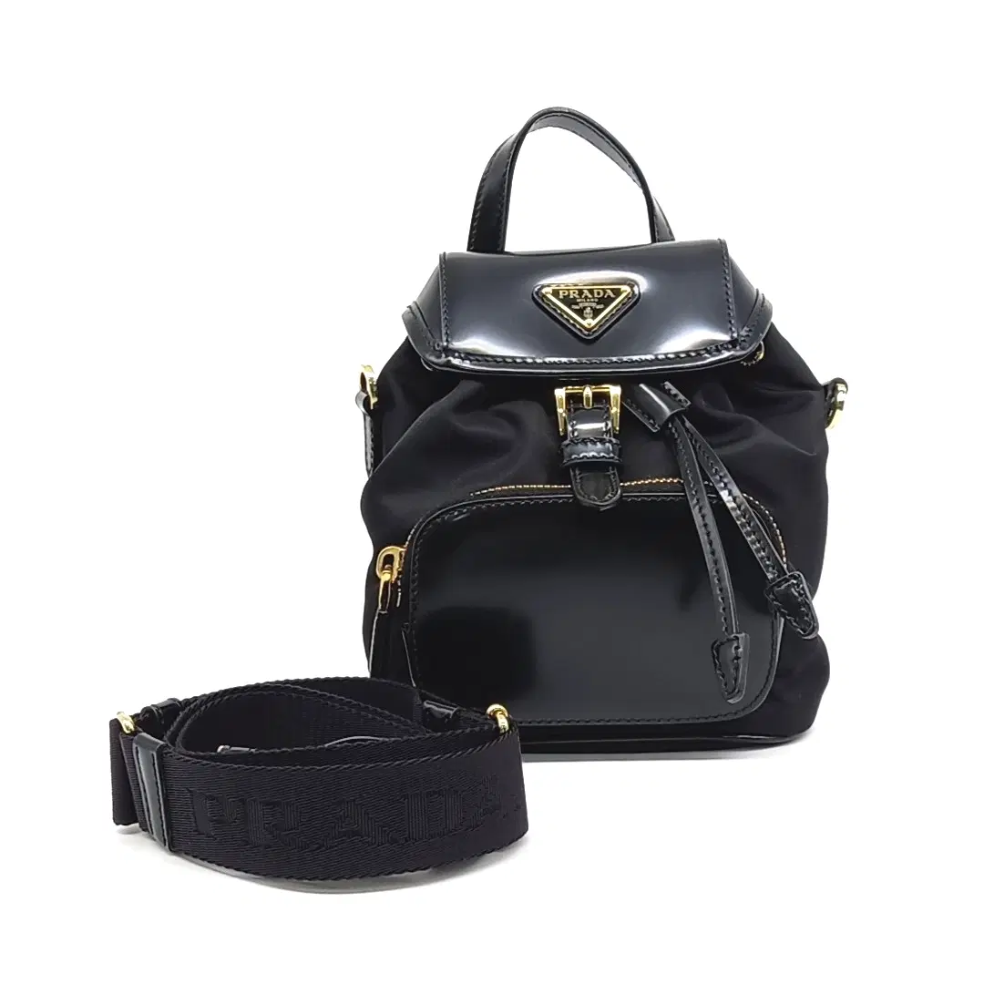 Prada Re-Nylon Leather Shoulder and Single-Line Backpack (1BZ075)