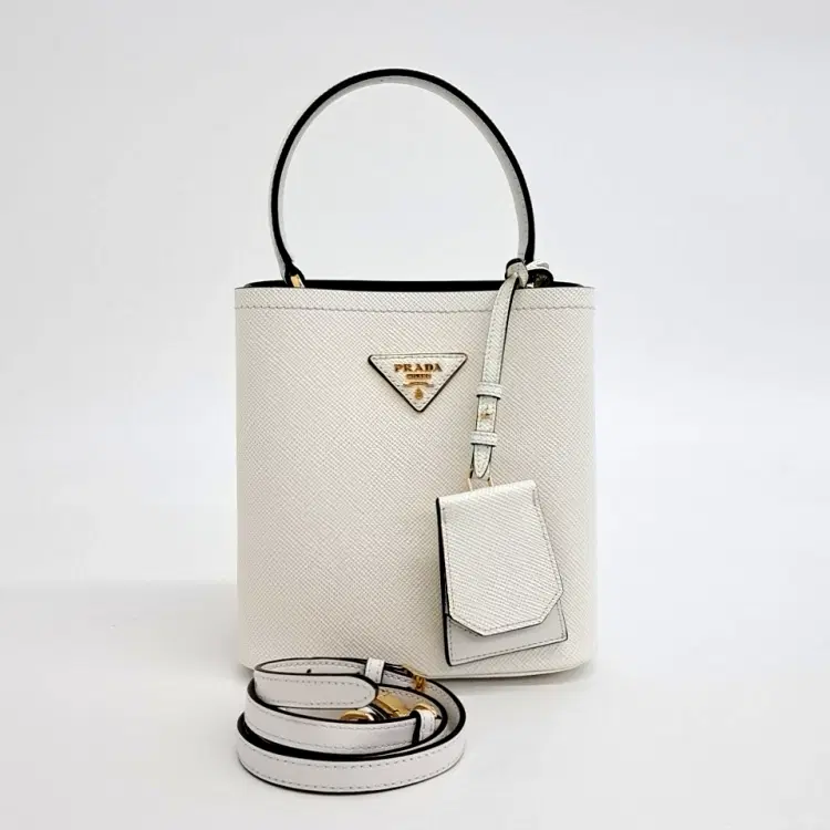 Prada Saffiano Pannier Tote and Shoulder Bag-Hover-Image