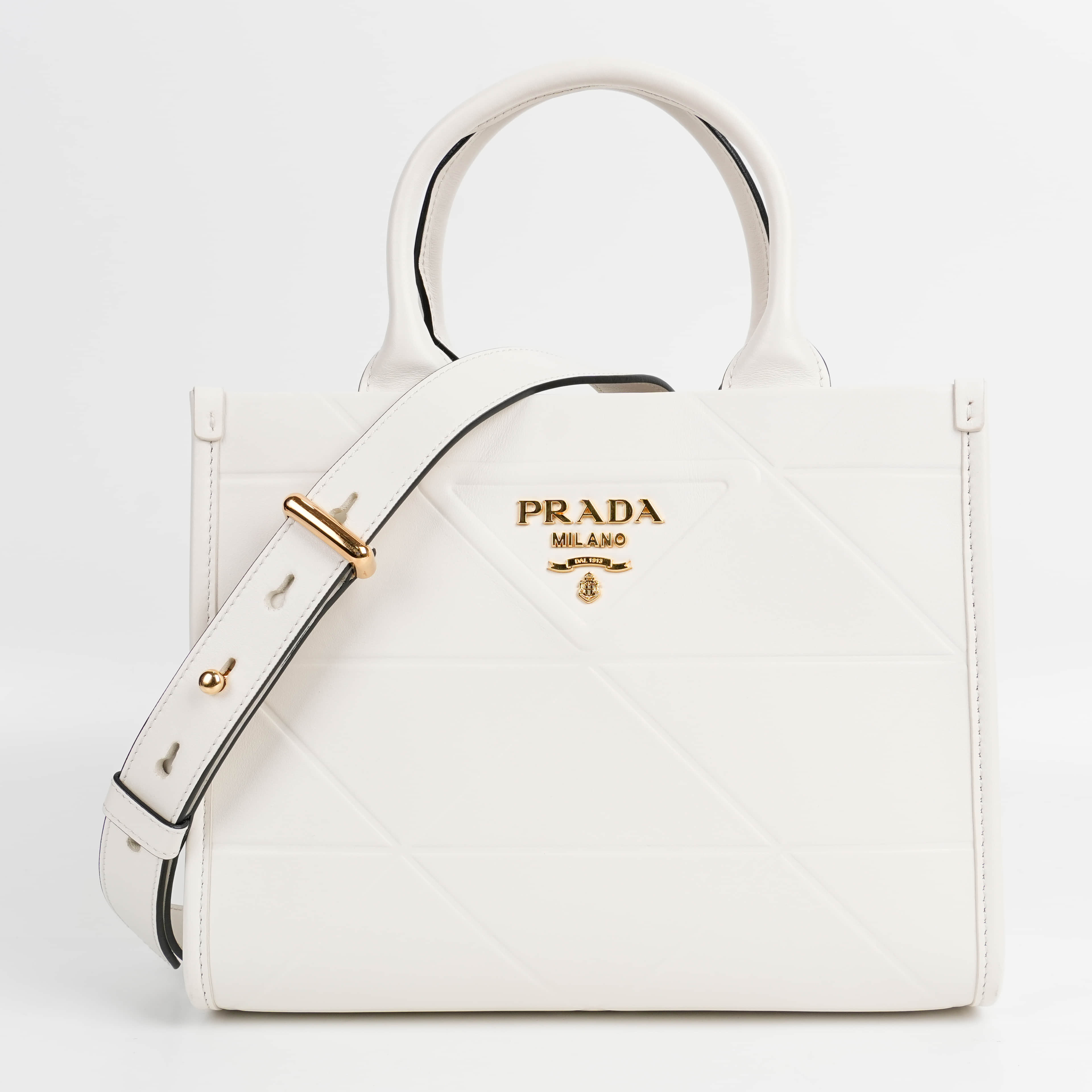 PRADA BAG オフホワイト Prada Symbole Tote Bag In White - Luxepolis India