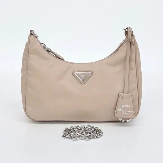 Prada Tessuto Chain Strap Hobo Bag-Hover-Image