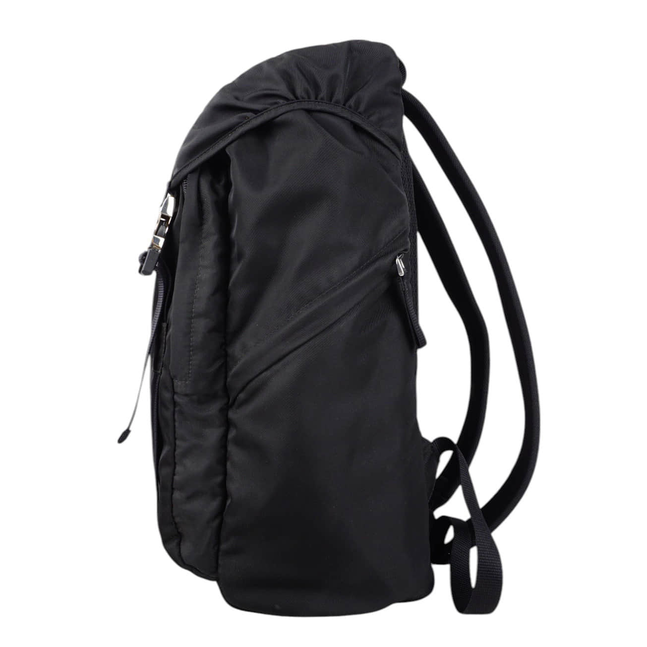 Prada Tessuto Nylon Montagna Double Buckle Backpack Black