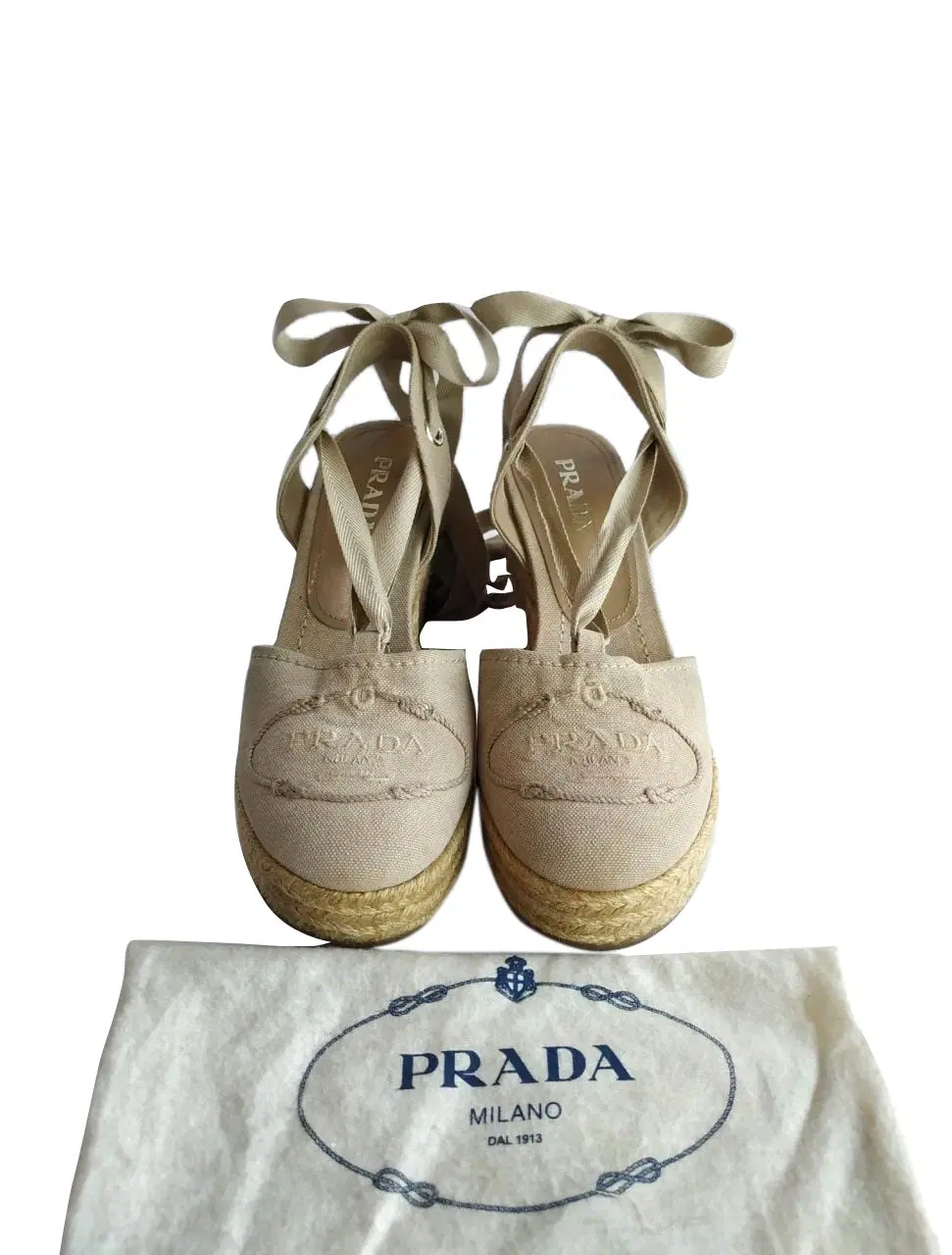 Prada Espadrille Wedge Sandal