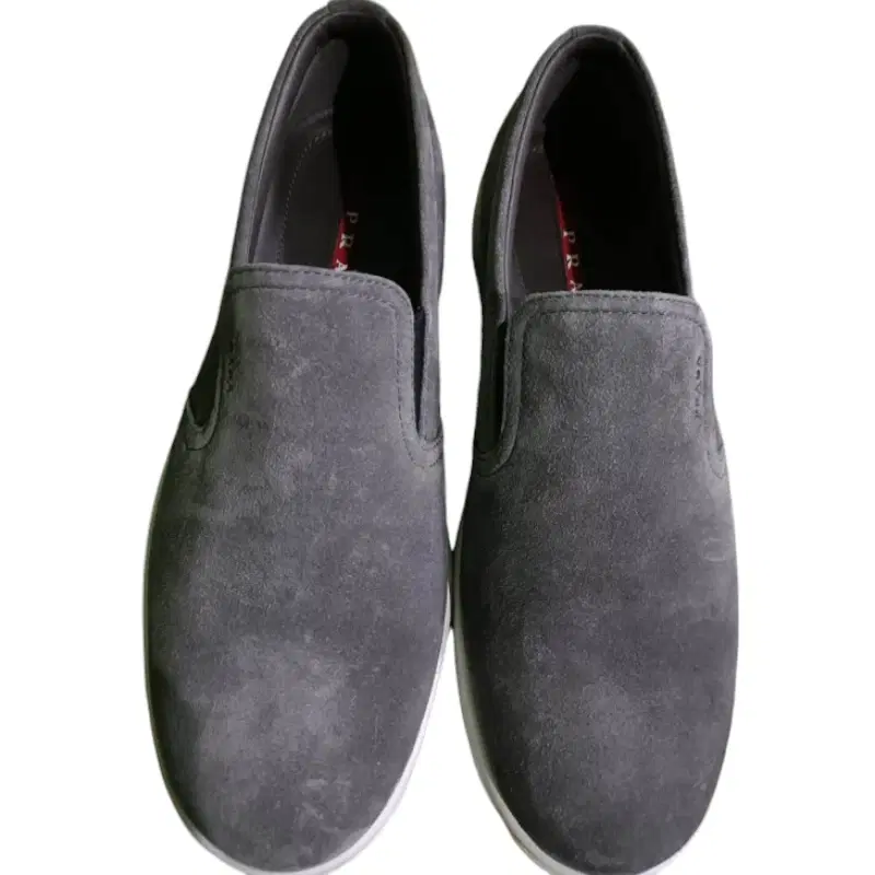 Prada Grey Suede Slip-On Sneaker