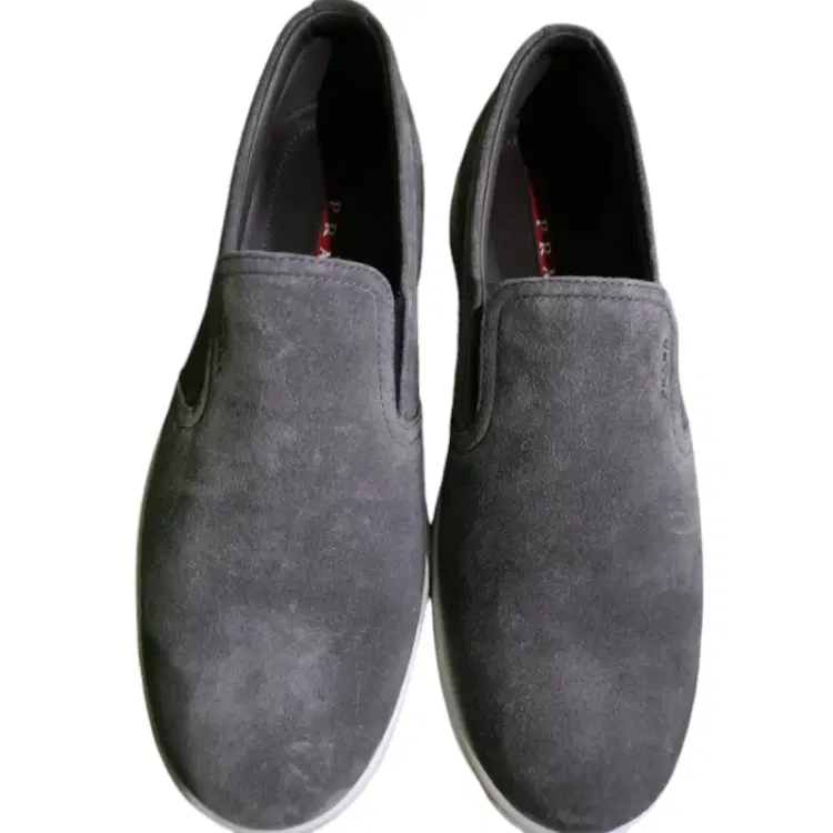 Prada Grey Suede Slip-On Sneaker-Hover-Image