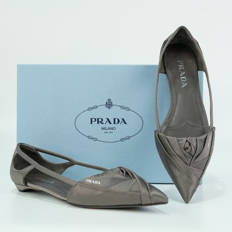 Size 38.5 EU - Prada Rose Ballerina Flats-Hover-Image