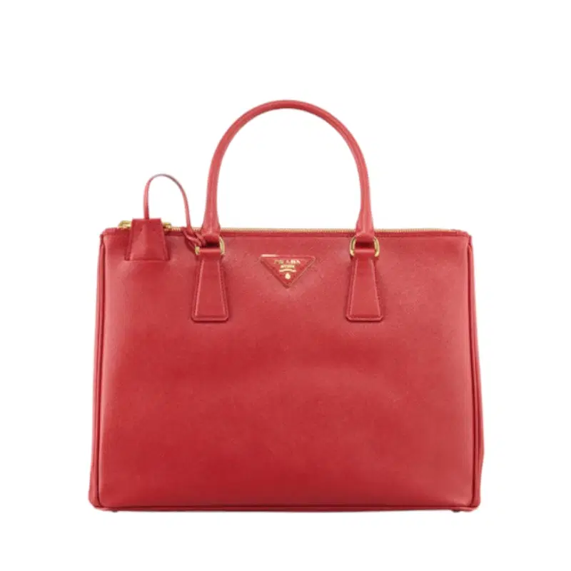 Prada Saffiano Double-Zip Executive Tote Bag Red (Fuoco) | Luxepolis.com