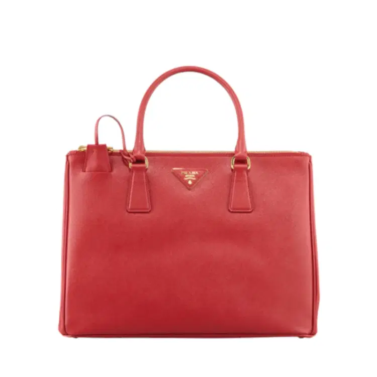 Prada Saffiano Double-Zip Executive Tote Bag Red (Fuoco) | Luxepolis.com-Hover-Image