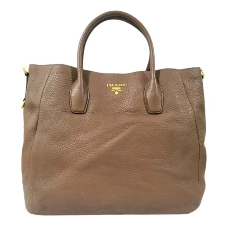 Prada Vitello Daino Brown Tote-Hover-Image
