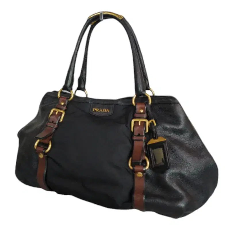 Prada Jacquard Logo Leather Bag