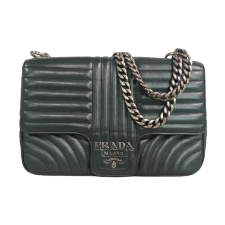 Prada Diagramme Large Leather Shoulder Bag-Hover-Image