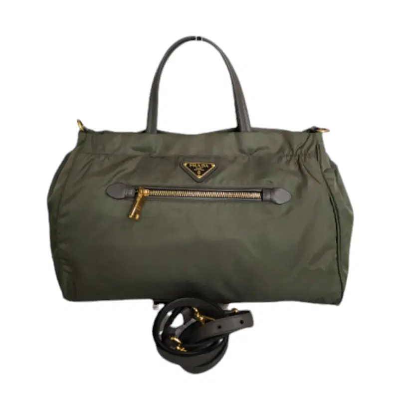 Prada Fumo Tessuto Nylon and Saffiano Leather Tote