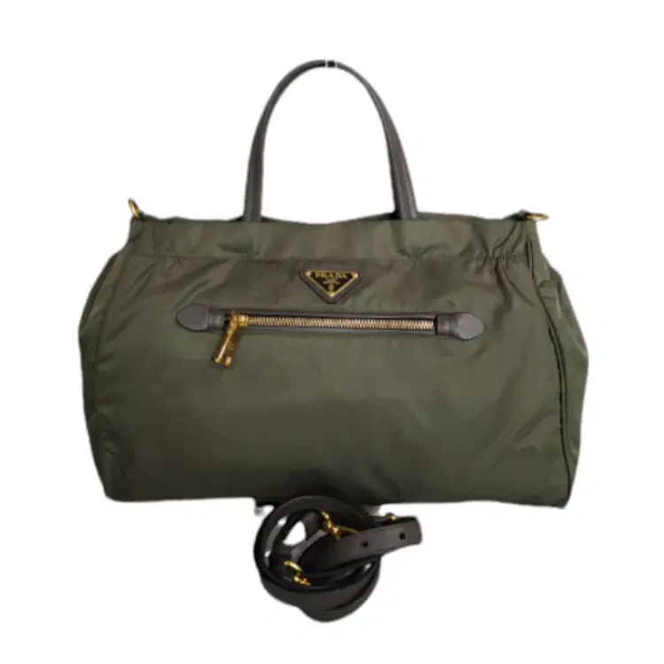 Prada Fumo Tessuto Nylon and Saffiano Leather Tote-Hover-Image