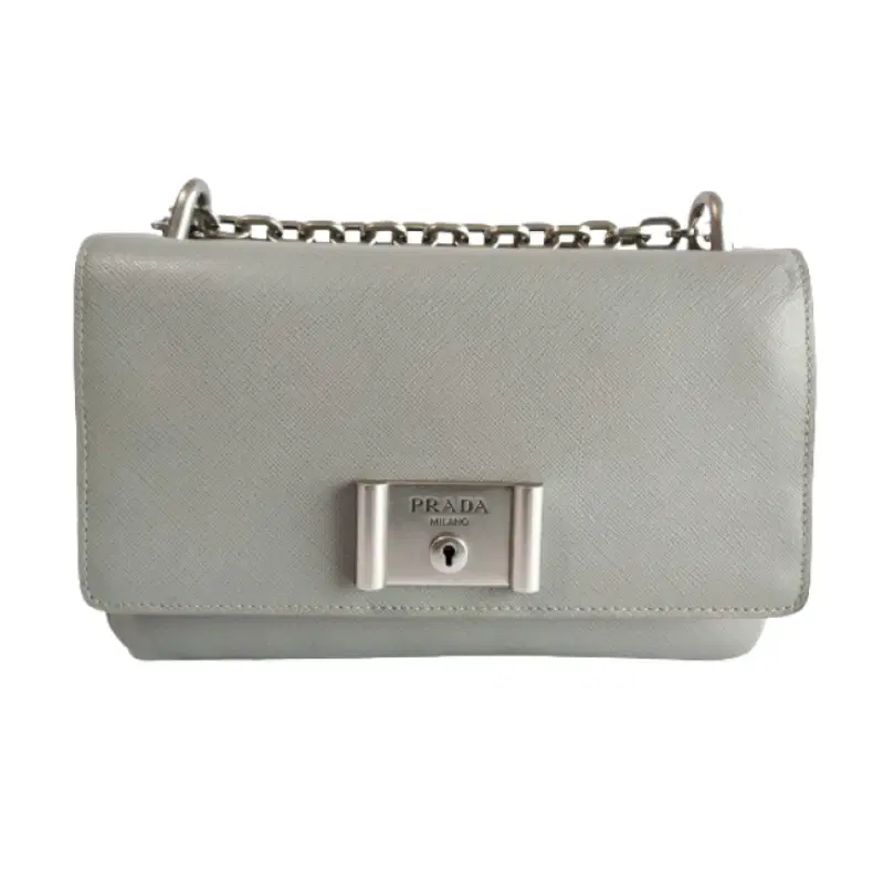 Prada Petalo Saffiano Lux Leather Chain Shoulder Bag