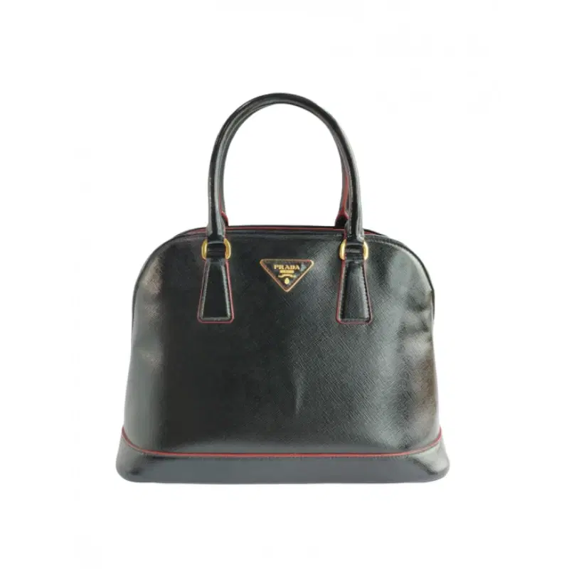 Prada Black Saffiano Leather Dome Bag