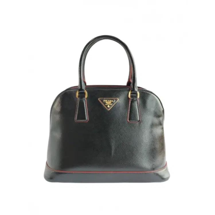 Prada Black Saffiano Leather Dome Bag-Hover-Image