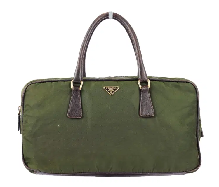Prada Green Zip Around Handbag-Hover-Image