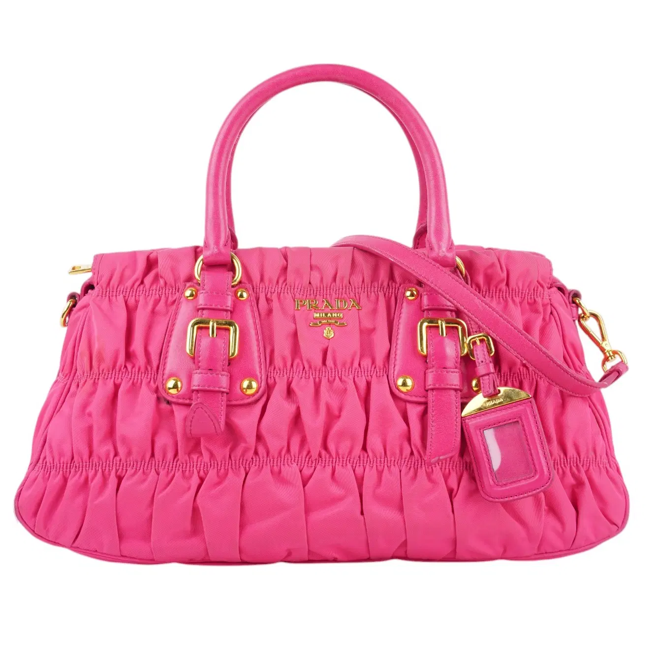 Prada Pink Tessuto Gaufre Satchel