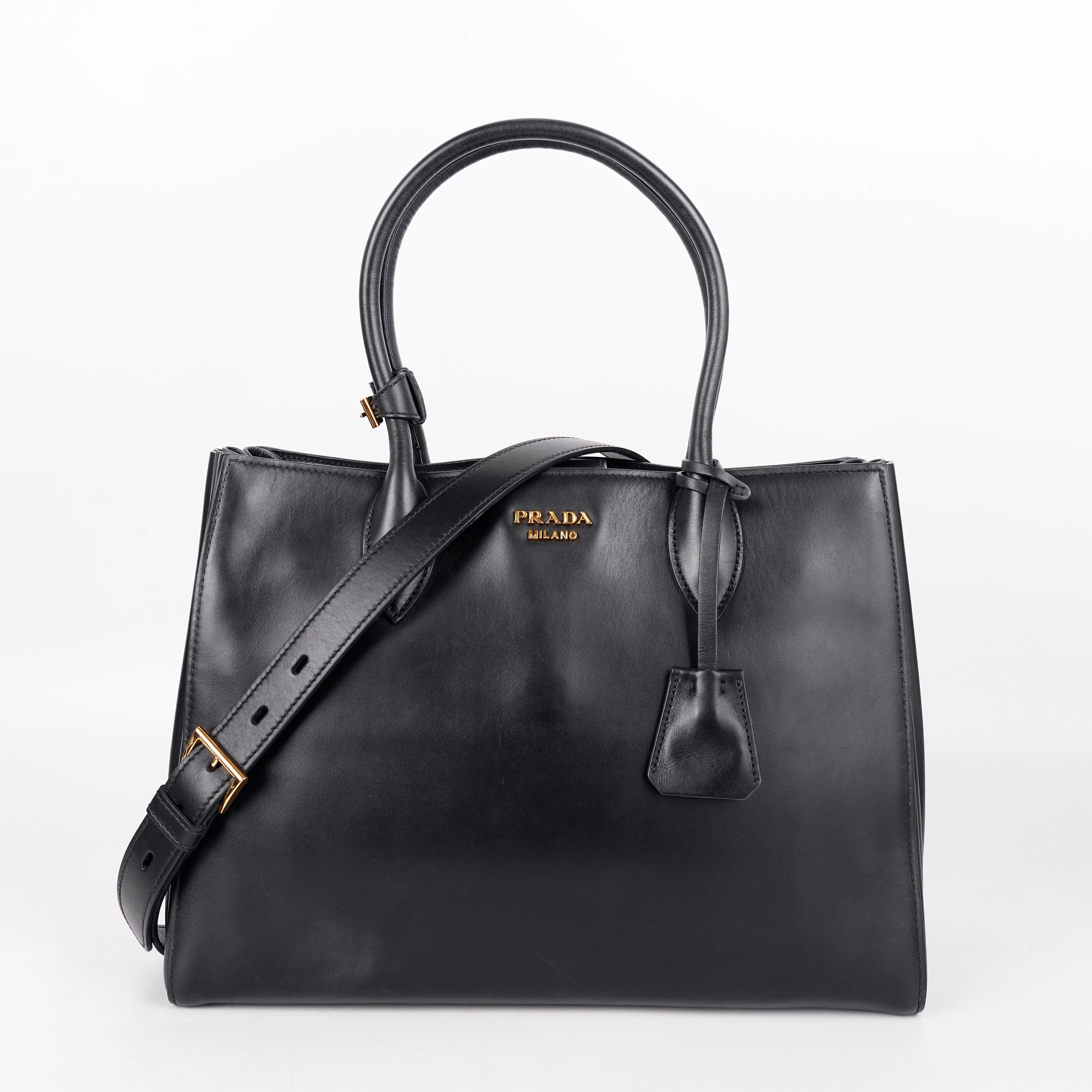 Prada Soft Bibliotheque Tote Bag in City Calf Leather