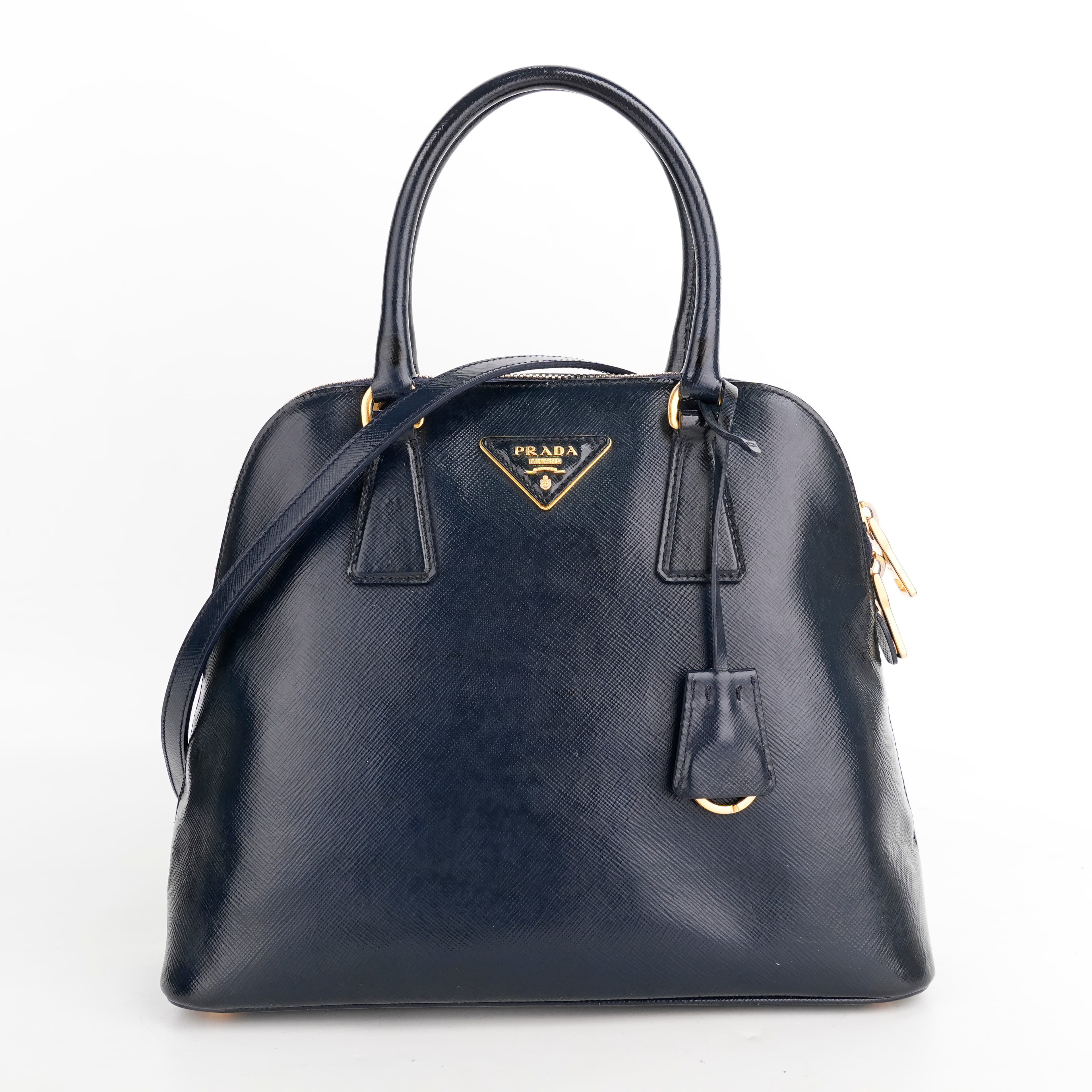 Prada Saffiano Leather Small Vernice Promenade Crossbody Bag
