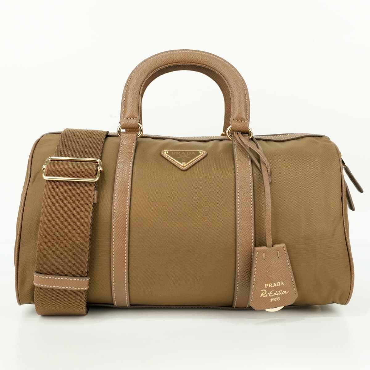 Prada re-edition 1978 re-nylon and saffiano leather top-handle bag