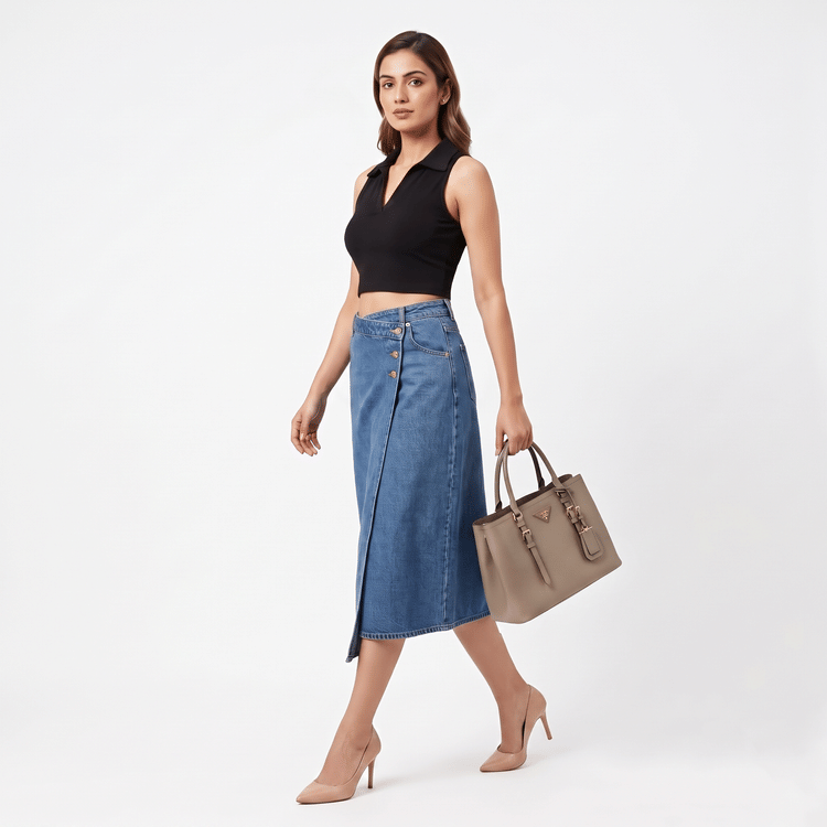 Prada Saffiano Lux Medium Cuir Double Tote-Hover-Image