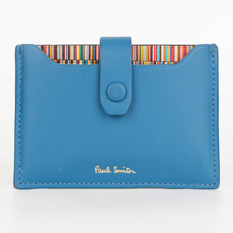 Paul Smith Signature Striped Leather Credit Card Holder-Hover-Image