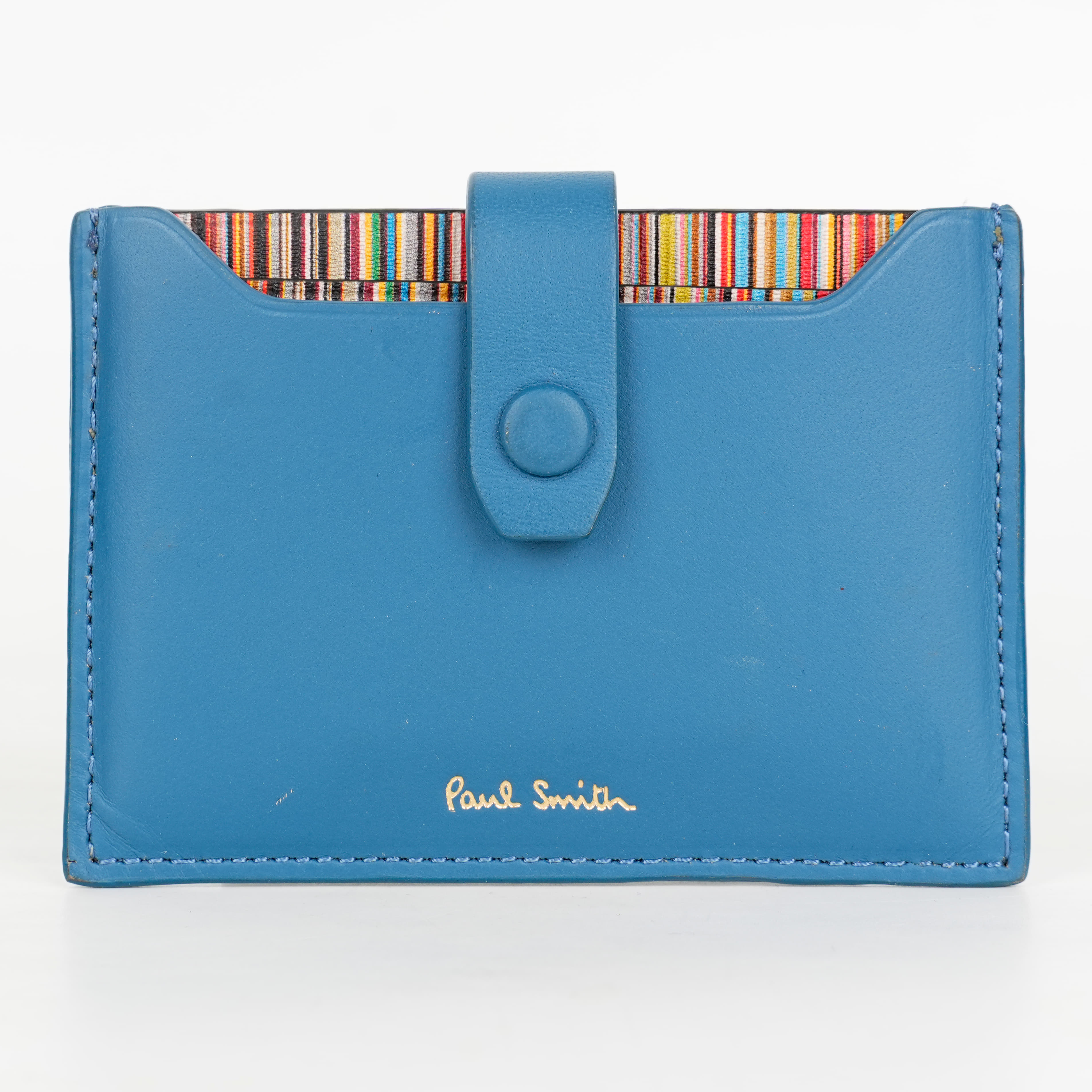 Paul Smith Signature Striped Leather Credit Card Holder