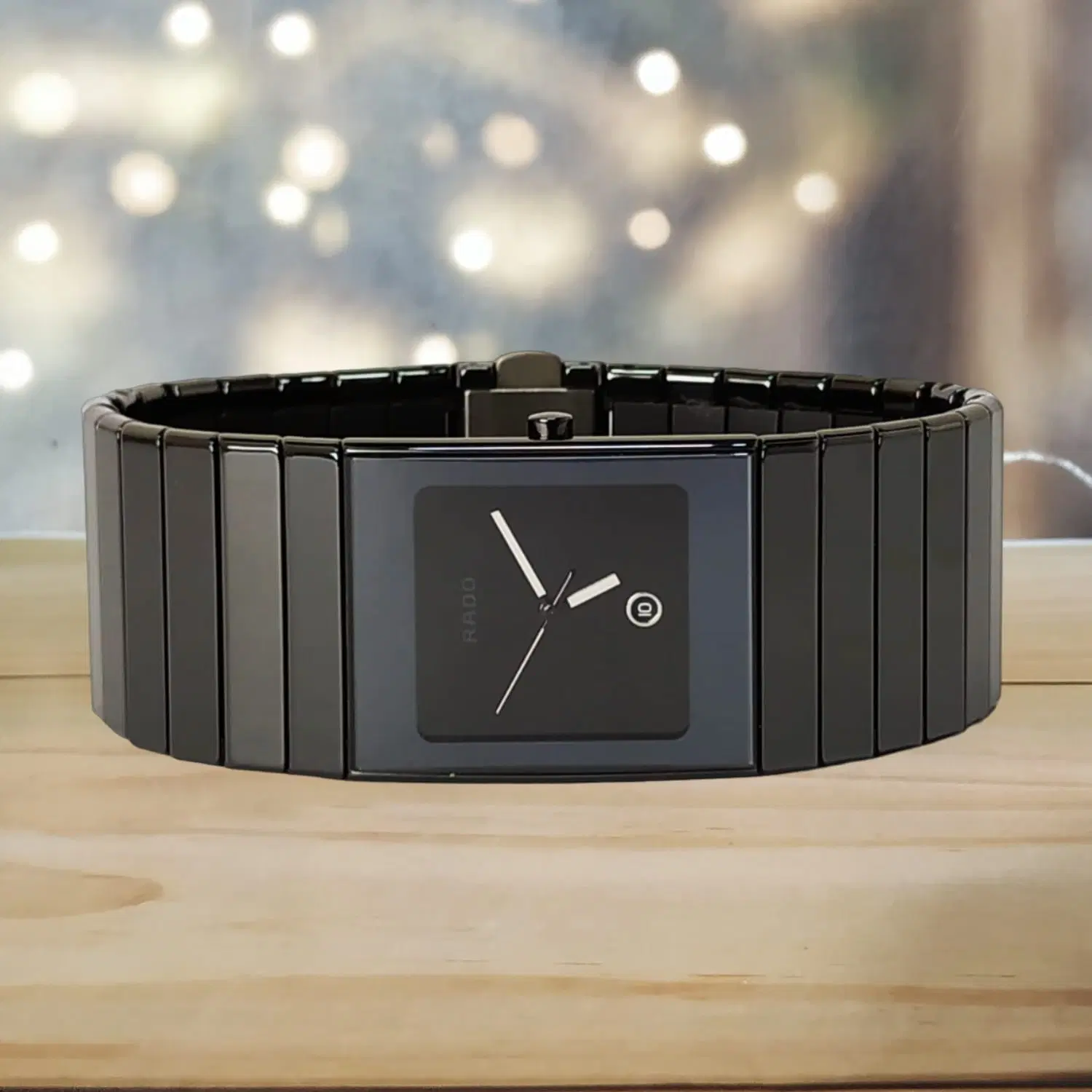 Rado Ceramica XL R21716702 Black Dial Quartz Watch