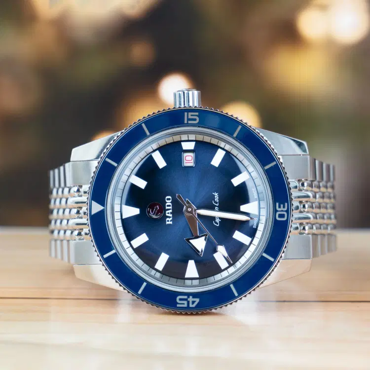 Rado Captain Cook 42 MM Blue Dial Steel Automatic Watch-Hover-Image