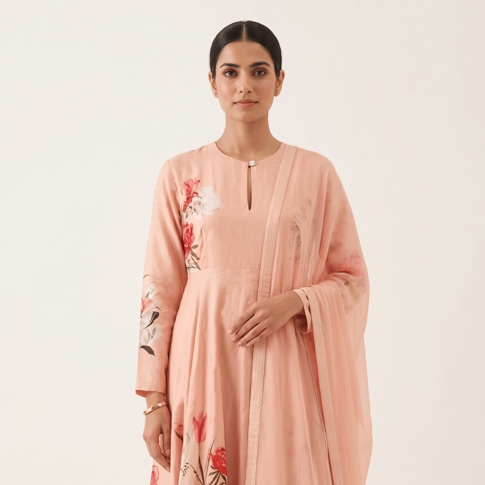 Balance by Rohit Bal Rose Pink Digitally Printed Anarkali Set